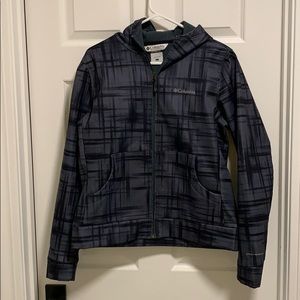 Columbia, grey zip-up fleece lined jacket